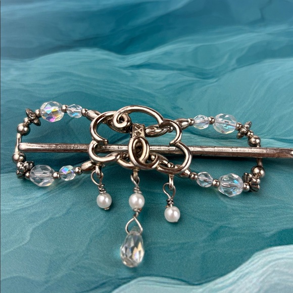 Lilla Rose Flexi Hair Clip (Small) silver rain cloud - Picture 2 of 6